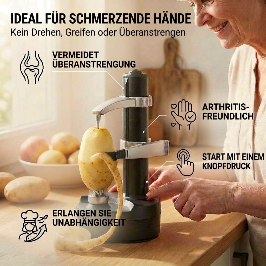 Elektrischer Sparschäler - Automatischer Kartoffelschäler & Obstschäler – PT02