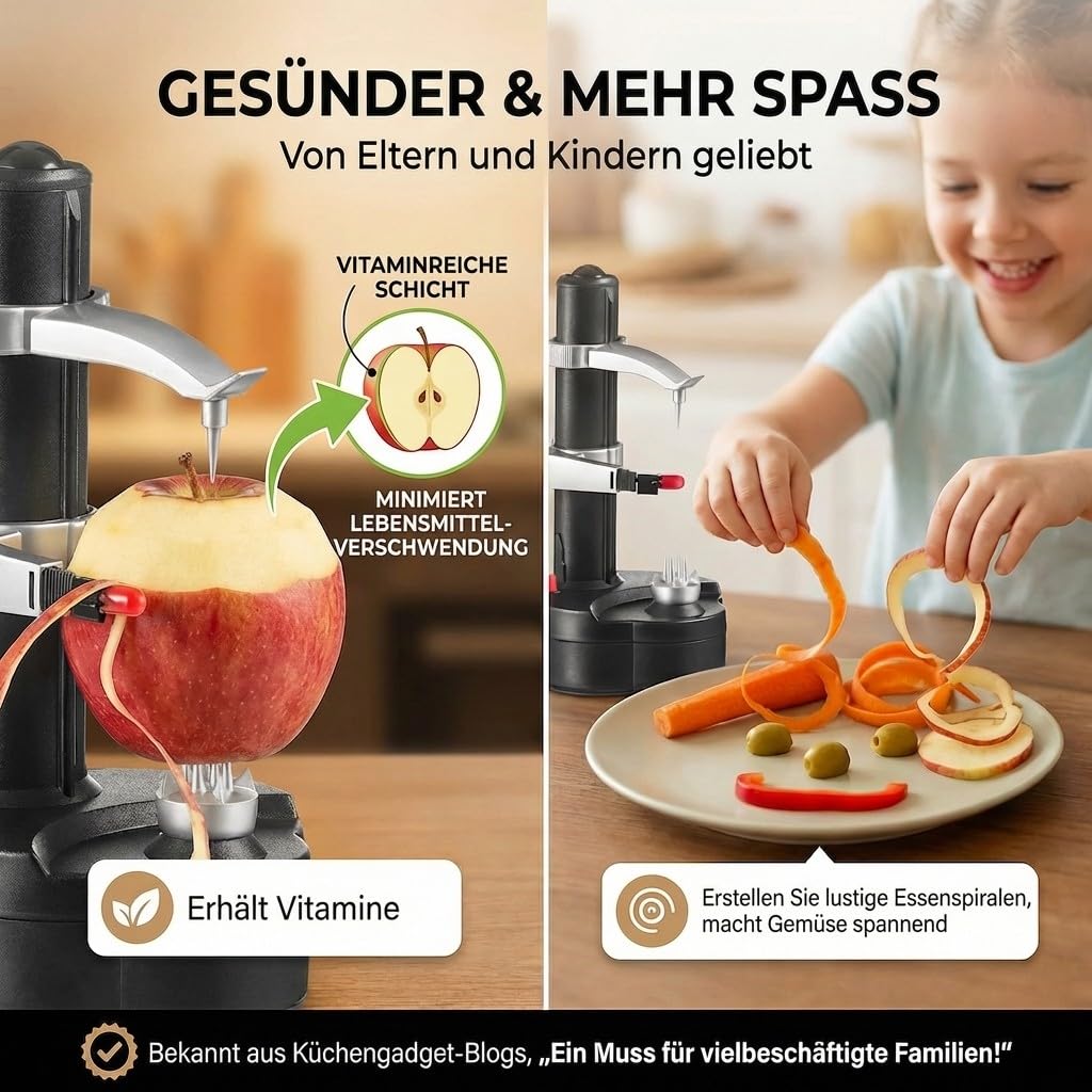 Elektrischer Sparschäler - Automatischer Kartoffelschäler & Obstschäler – PT05