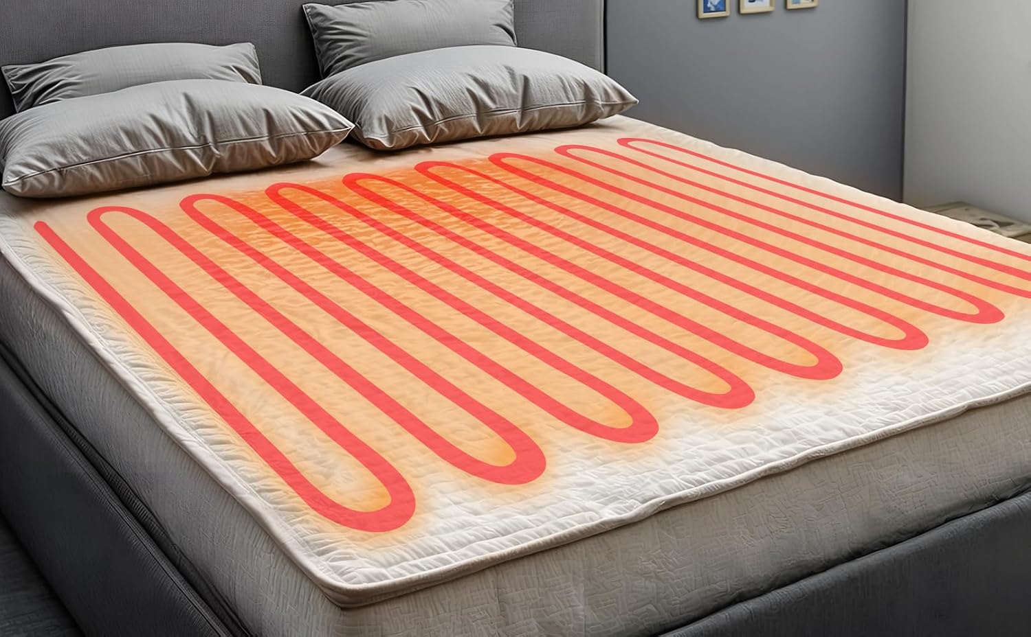 Elektrische Heizdecke 160x140 cm - Wärmeunterbett für Doppelbetten