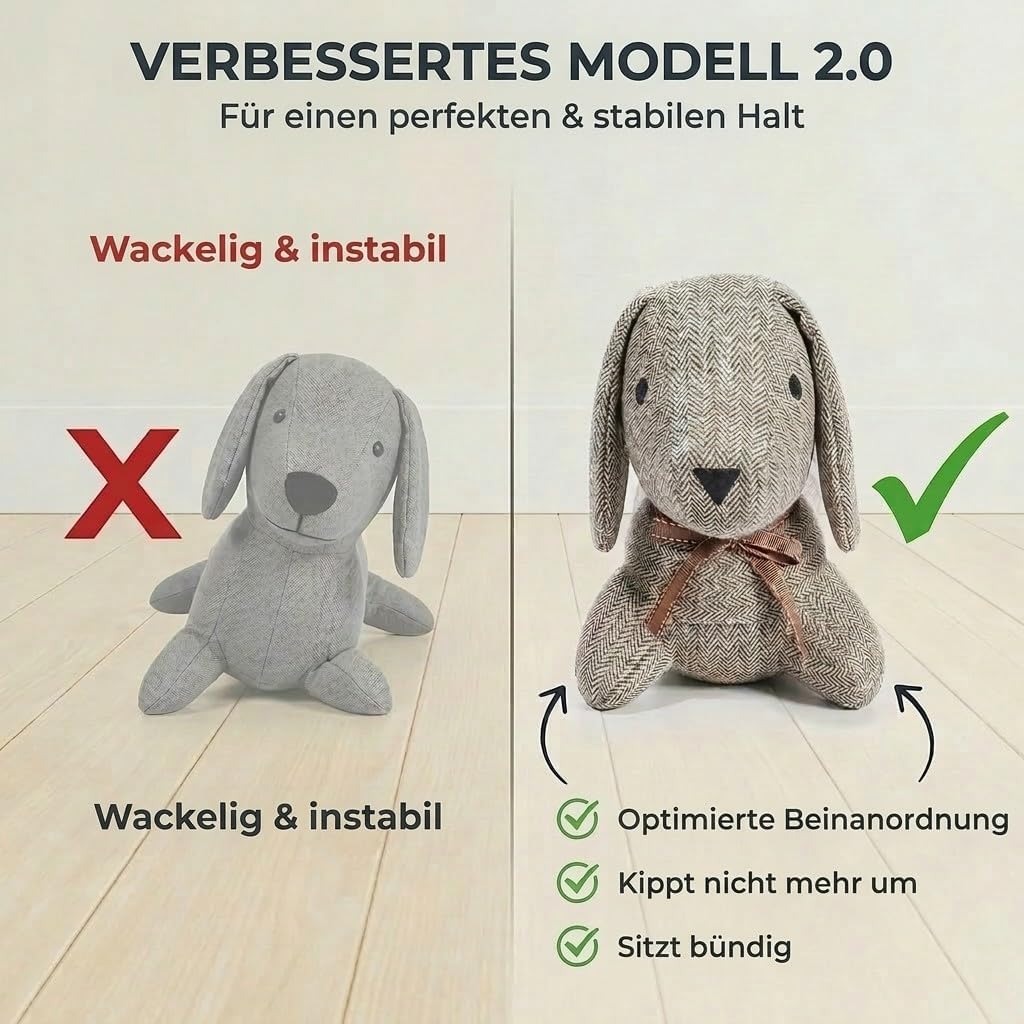 Dackel Zugluftstopper XXL – 93 cm langer, schwerer Türstopper