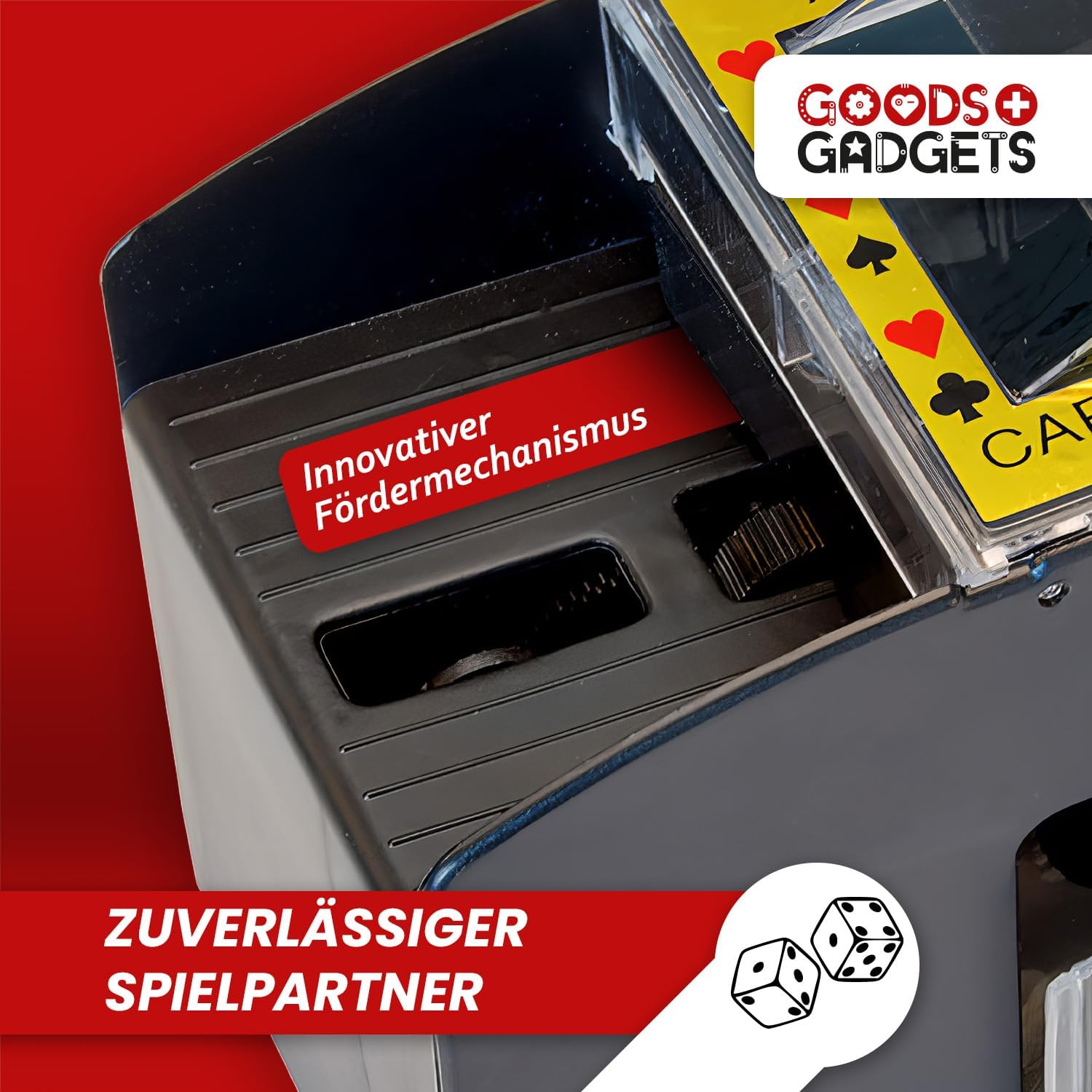 Automatischer Kartenmischer für 2 Decks - Elektrische Mischmaschine