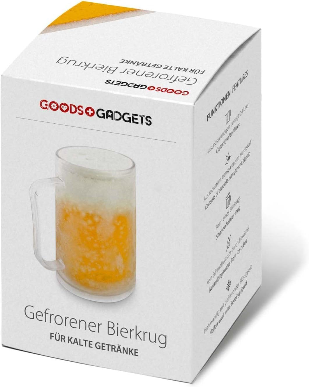 Eiskalter Kühlbecher - Gefrorener Bierkrug - 400 ml