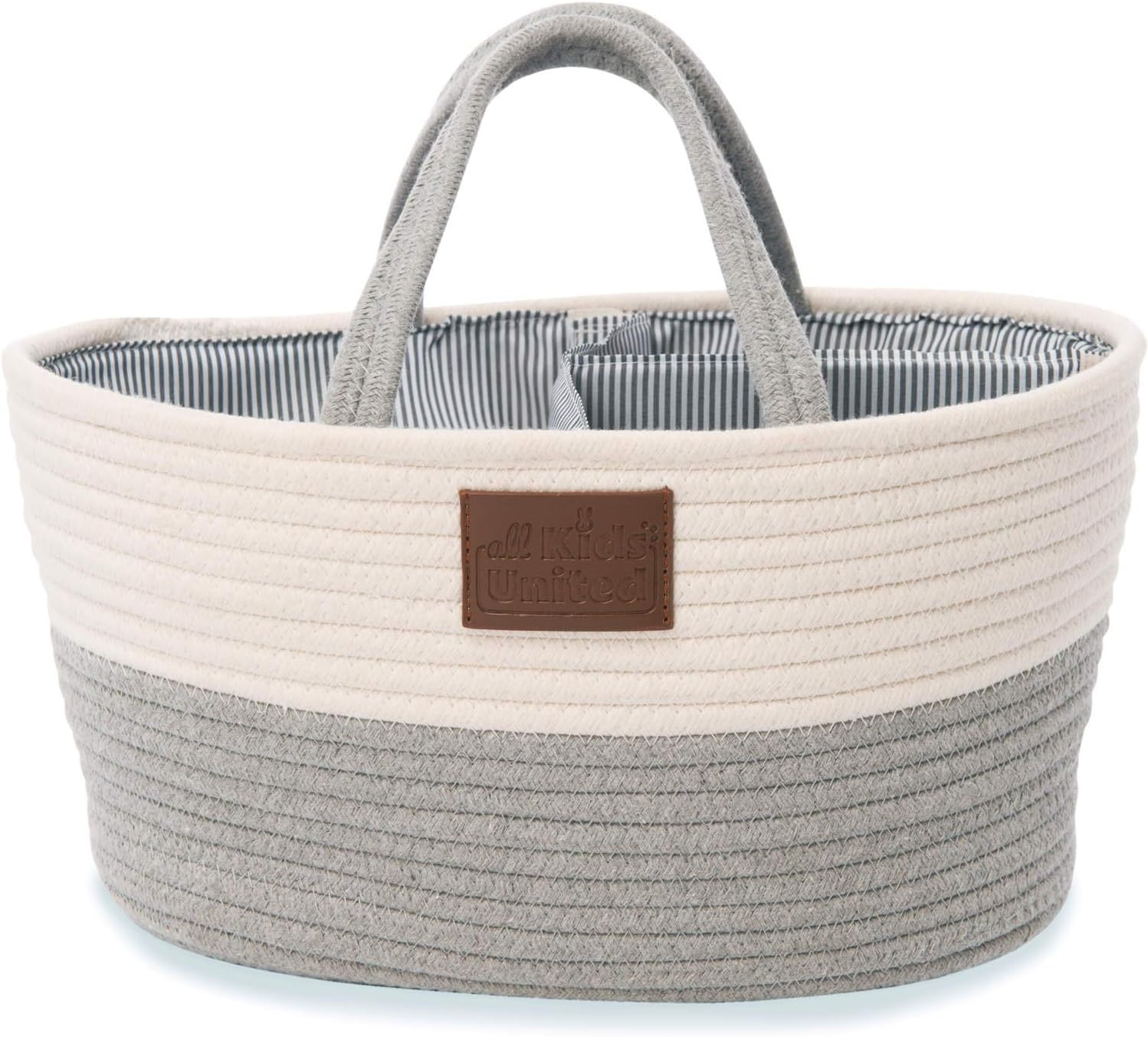 Wickeltasche Baby Organizer - Stabiler Windelkorb aus Leinen