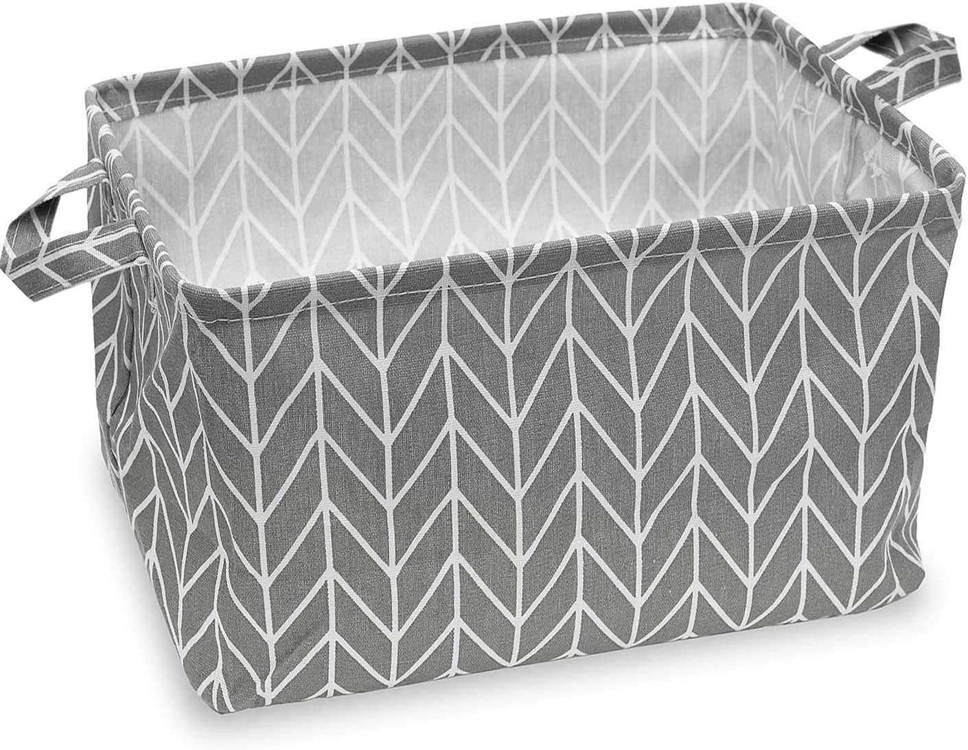 Faltbarer Aufbewahrungskorb aus Leinenstoff-Baumwolle 38x22x26cm