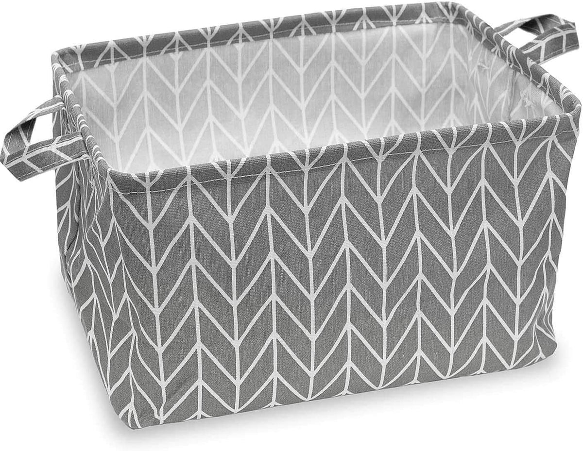 Faltbarer Aufbewahrungskorb aus Leinenstoff-Baumwolle 38x22x26cm