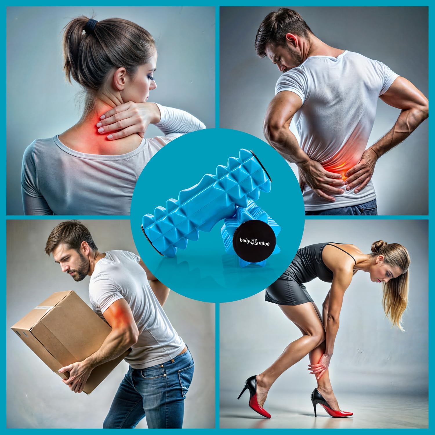 Body & Mind Mini-Faszienrolle für gezielte Muskelentspannung 15 cm