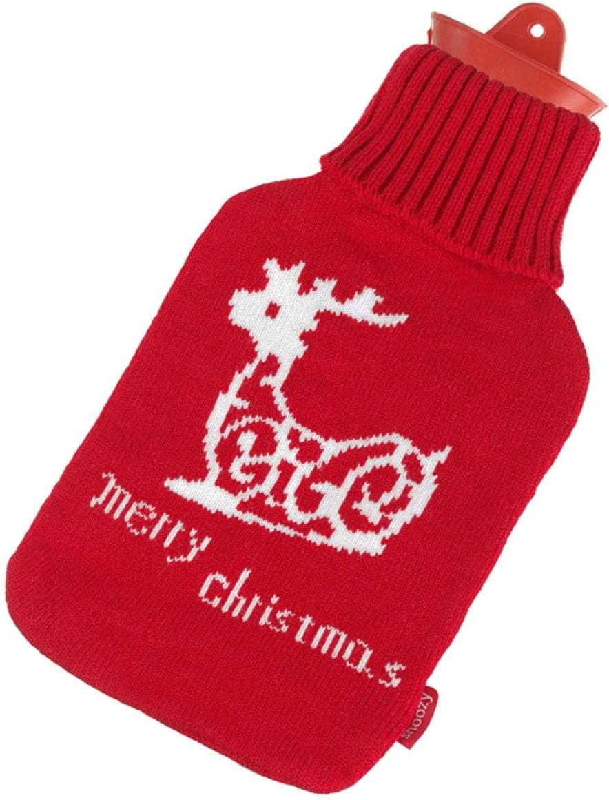 Snoozy 2L Wärmflasche mit Merry Christmas Bezug - Kuschelig & Warm