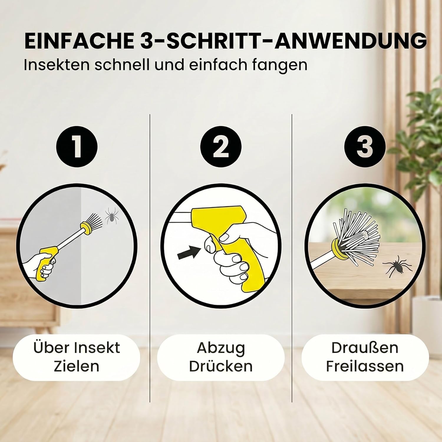 Spinnenfänger 60cm – Tierfreundlicher Insektenfänger für Zuhause