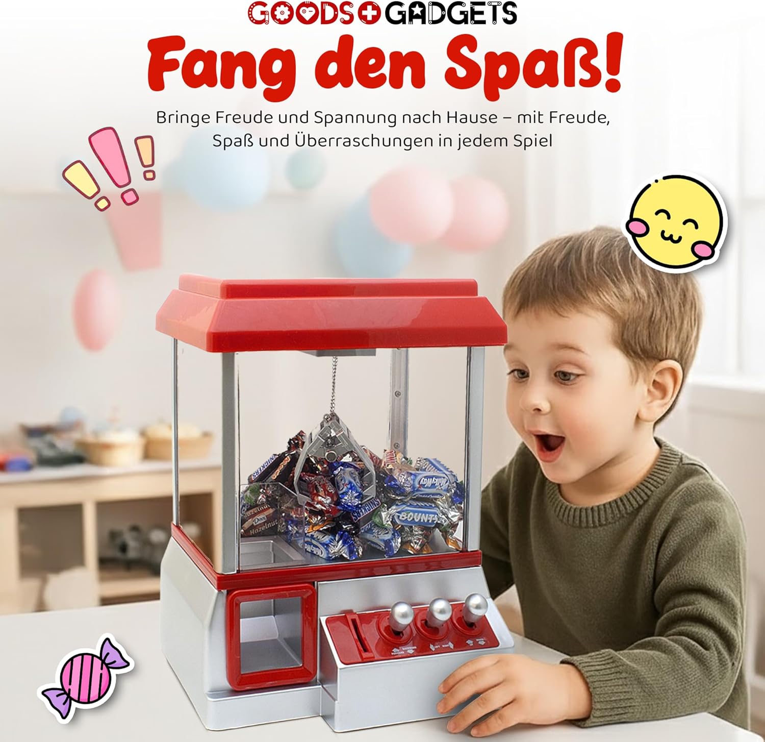 Candy Grabber Süßigkeiten Greifautomat – Arcade-Spielspaß für Kinder