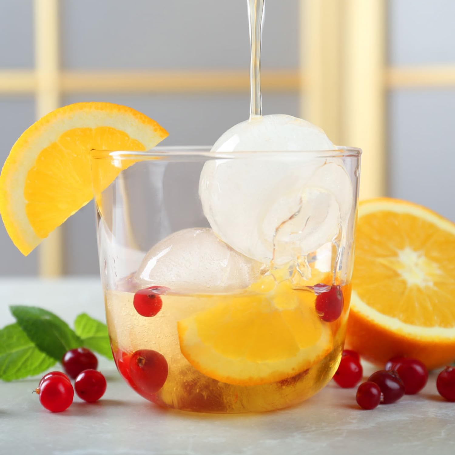 XXL Eiswürfelform aus Silikon für 4 Eiswürfel - Whiskey & Cocktails