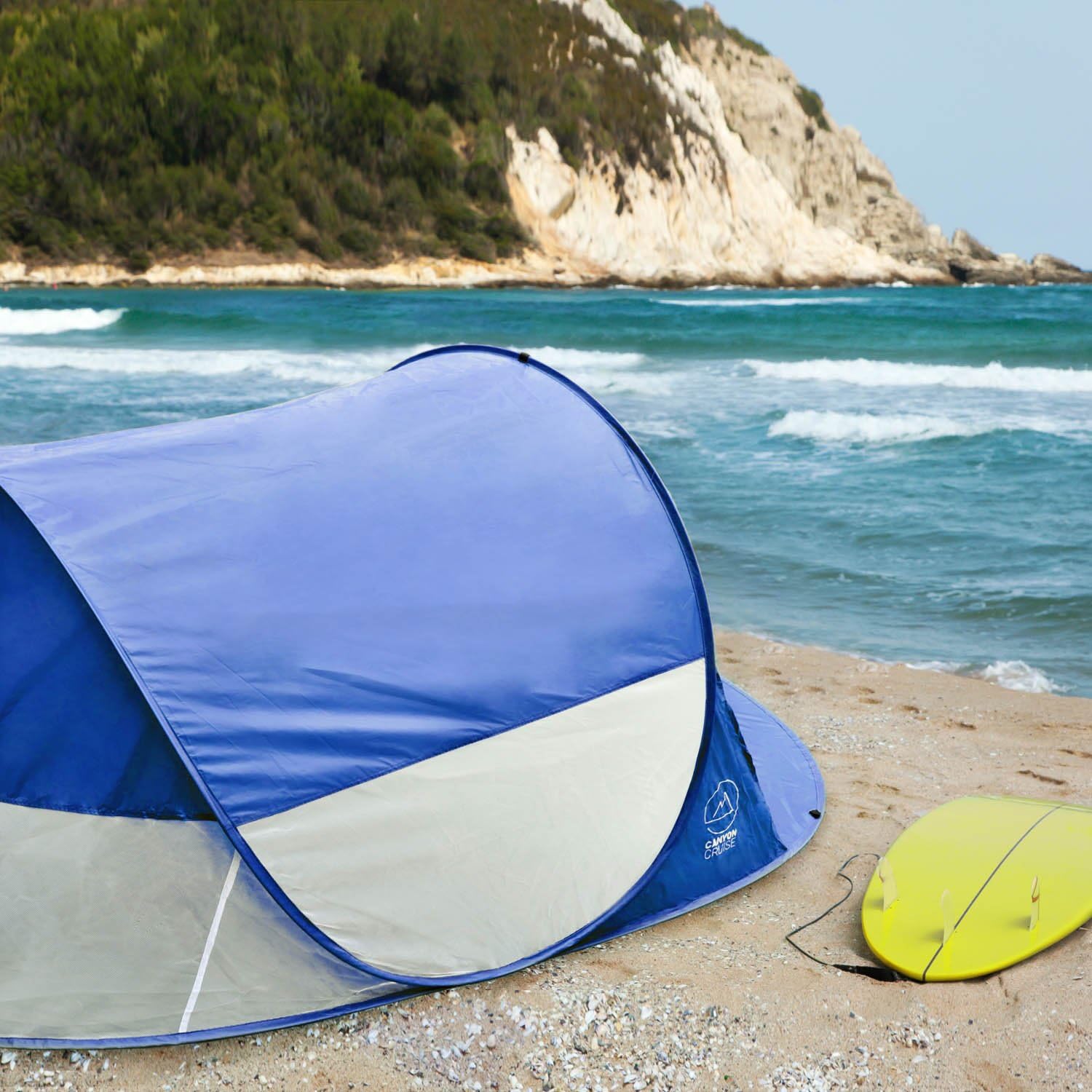 Automatik-Wurfzelt Strandmuschel - UV-Schutz Pop-Up Strandzelt