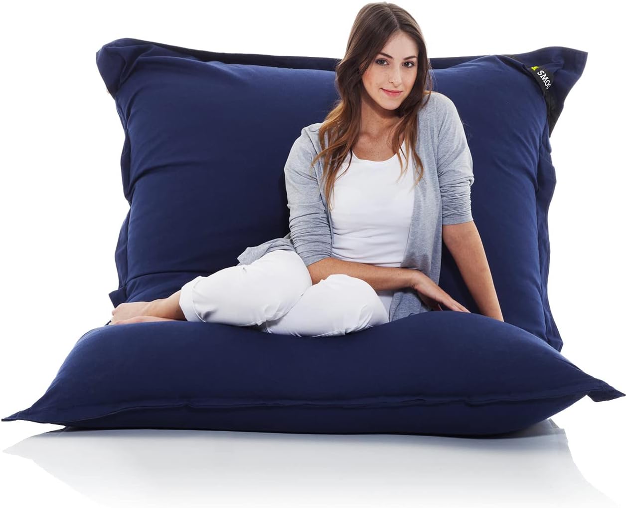 Smoothy Sitzsack Classic Cotton 180x140 cm – Indigo-Blau
