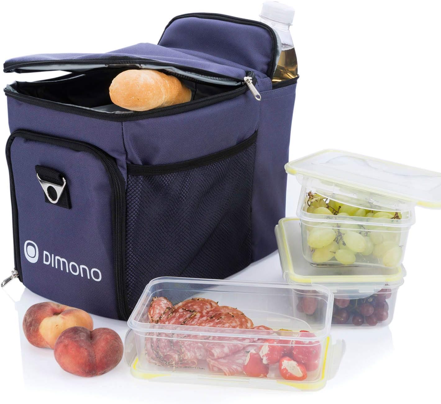 Dimono Kühltasche 15L Set inkl. 3 Frischhaltedosen Blau