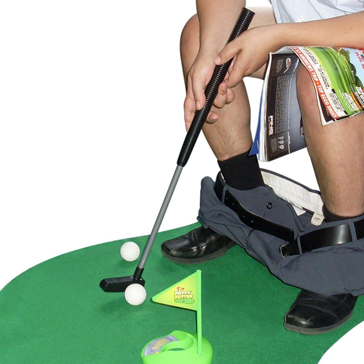 WC Golf Set - Lustiges Mini-Toiletten-Golf Spiel für Männer