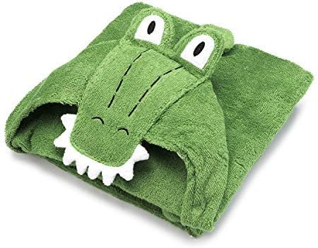 Krokodil Kapuzenhandtuch Baby - 100% Baumwolle Öko-Tex 76x76cm