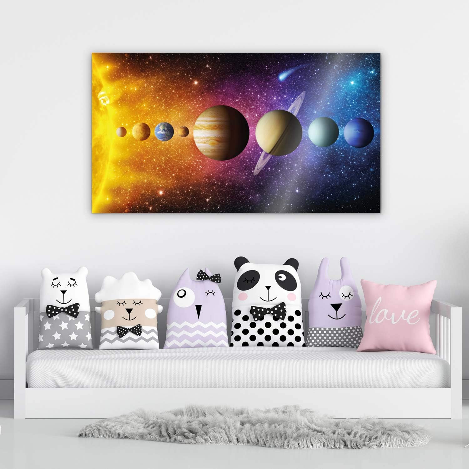Poster Sonnensystem - Weltall Weltraum Wandbild 80 x 45 cm