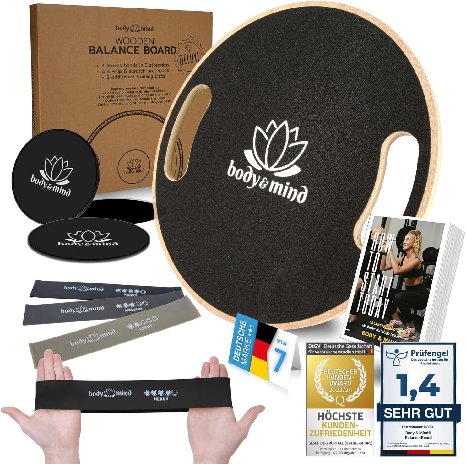 Balance-Board Deluxe – Stabiles Wackelbrett für Core & Fitness