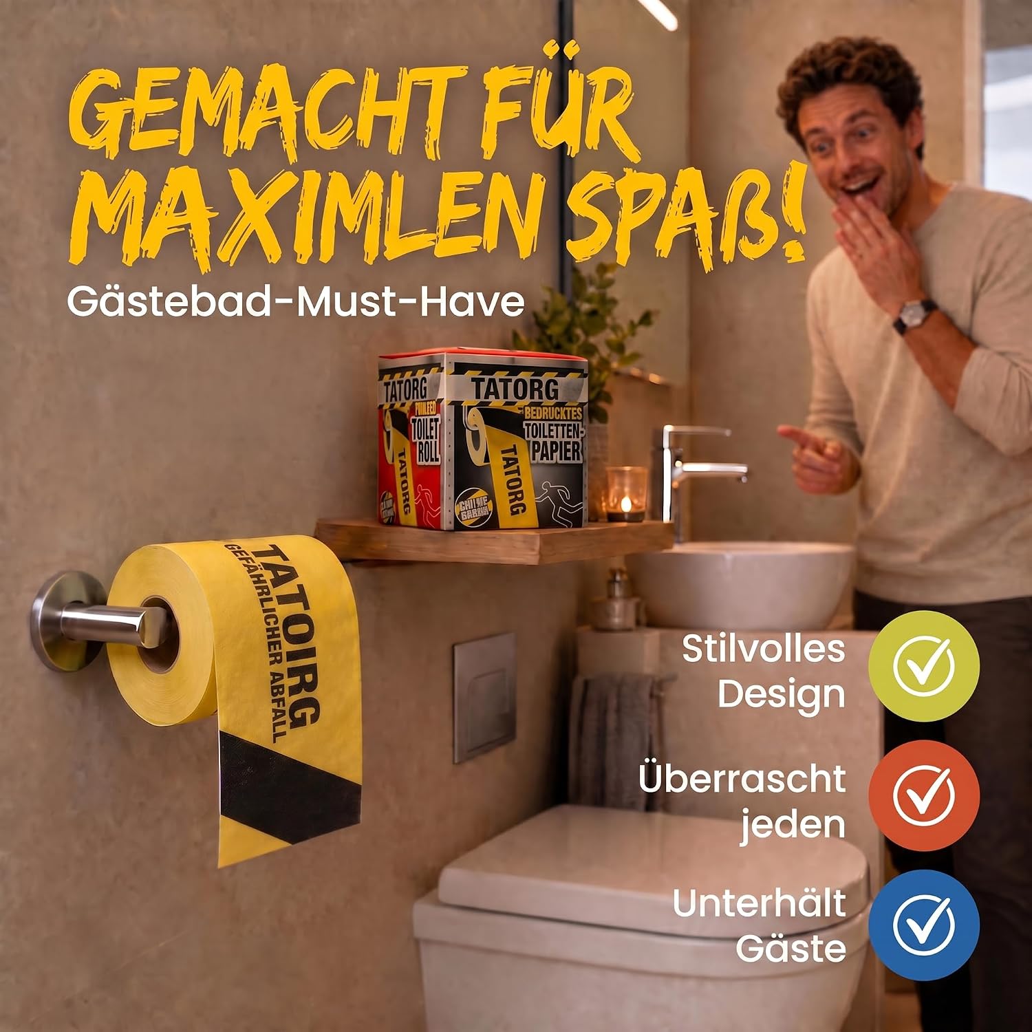 Crime Scene Toilettenpapier - Witziges Klopapier & Scherzartikel