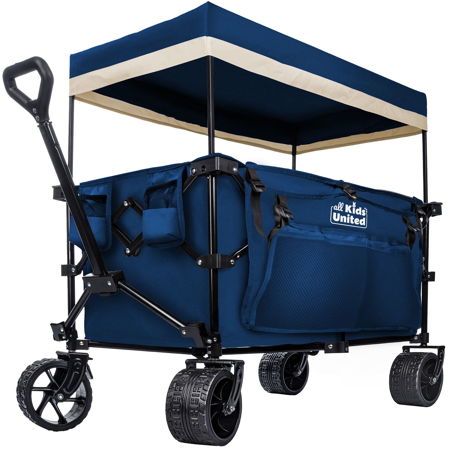 Faltbarer Bollerwagen - Strand-Buggy mit XXL Geländeräder und Bremse