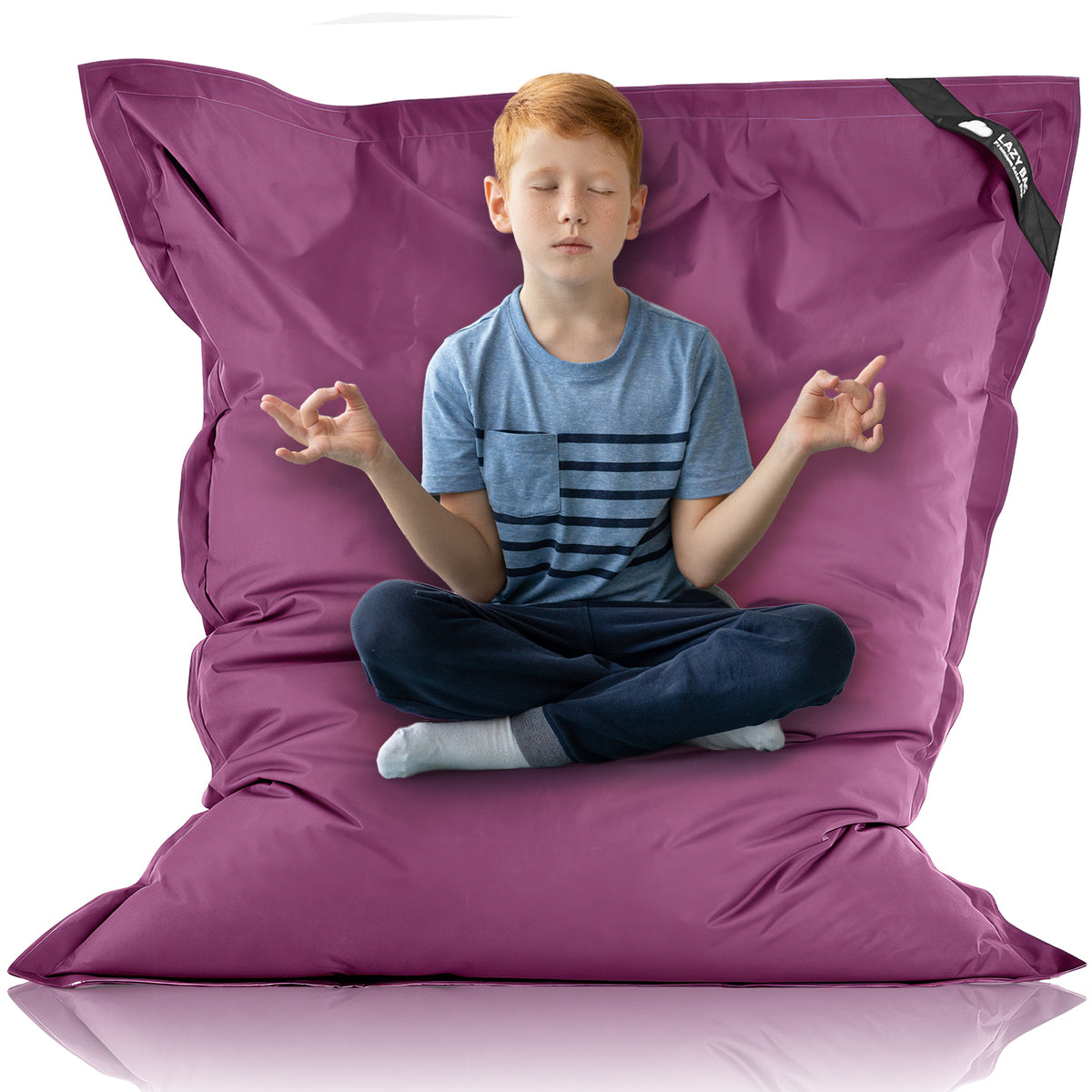 LazyBag Outdoor Sitzsack Junior – Wasserfestes Sitzkissen für Kinder