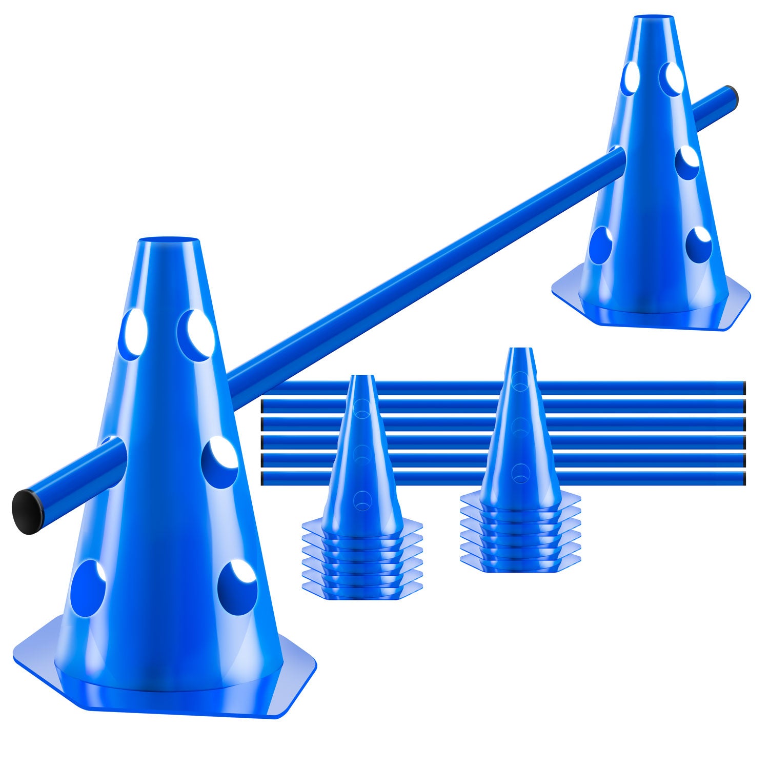 Steckhürden Set für Hunde; Agility Trainingszubehör für Hunde & Pferde