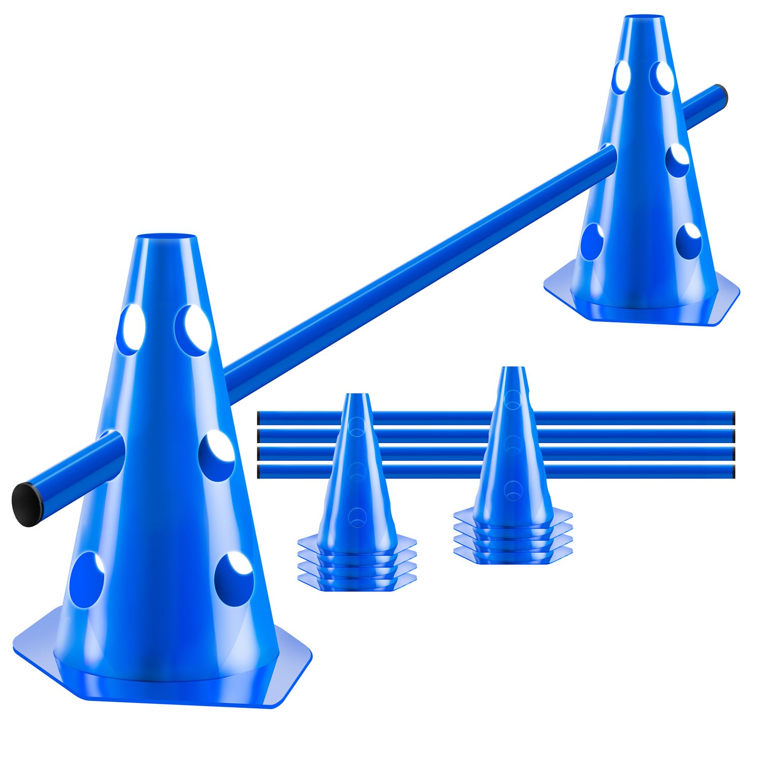 Steckhürden Set für Hunde; Agility Trainingszubehör für Hunde & Pferde