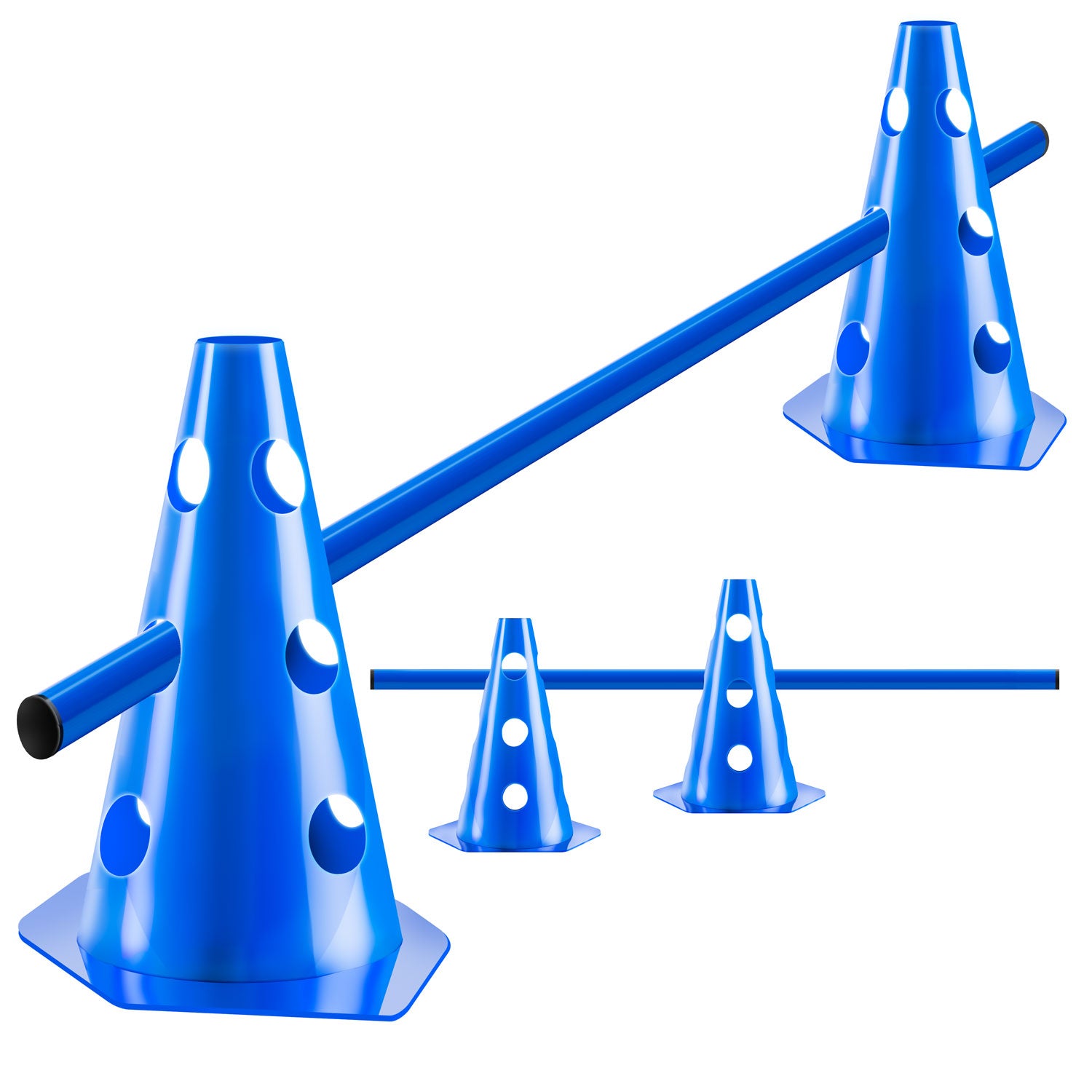 Steckhürden Set für Hunde; Agility Trainingszubehör für Hunde & Pferde