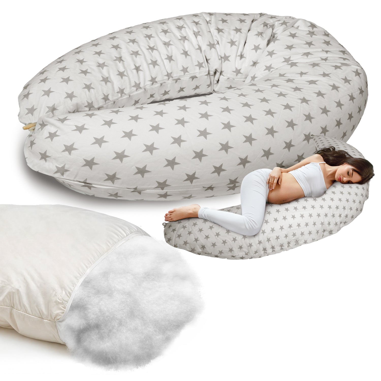 Stillkissen - Seitenschläferkissen & Schwangerschaftskissen Deluxe