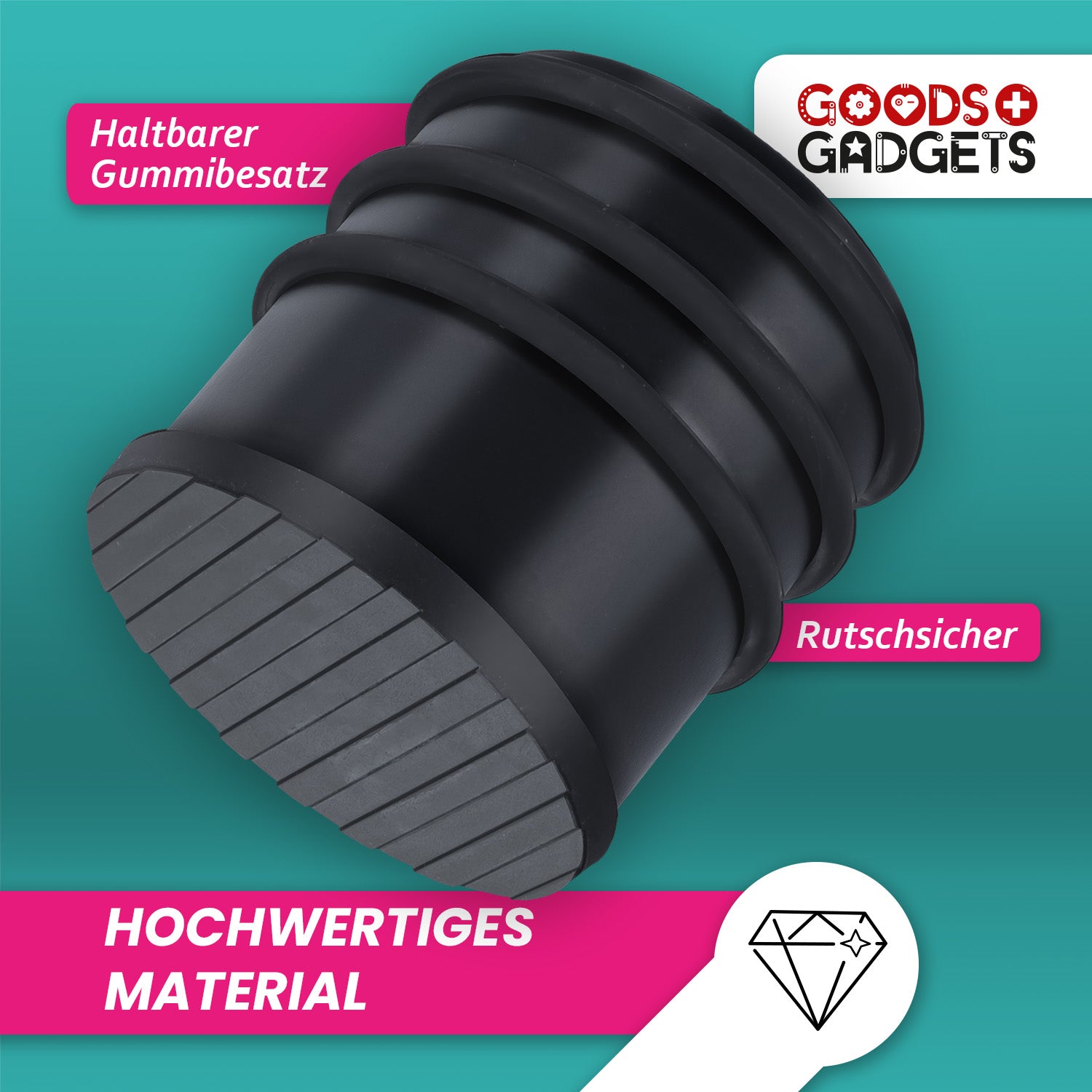 Türstopper aus Edelstahl - Gummi Türpuffer in tollem Design