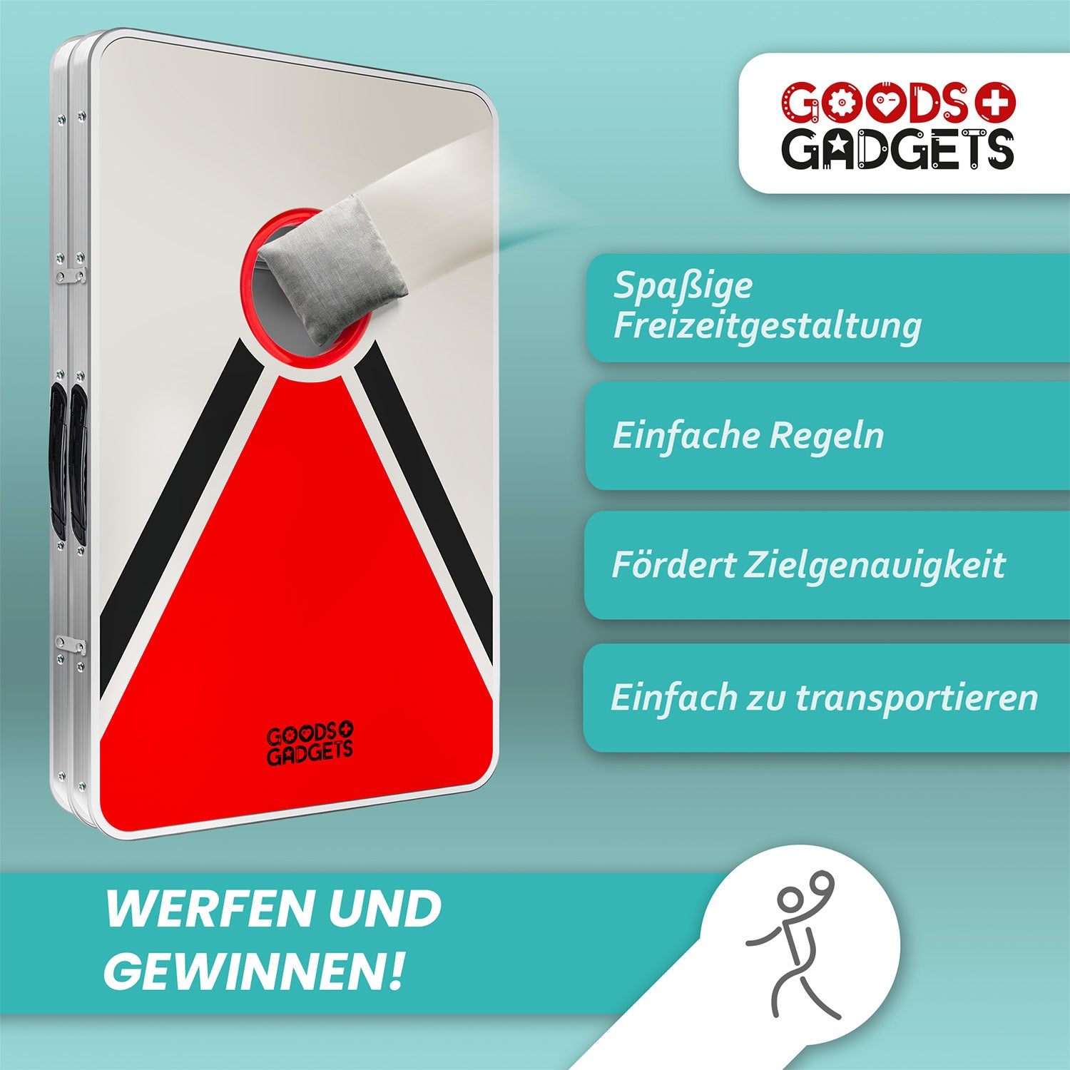 XXL Cornhole-Spiel für Groß und Klein - Outdoor & Indoor Geschicklichkeitsspiel