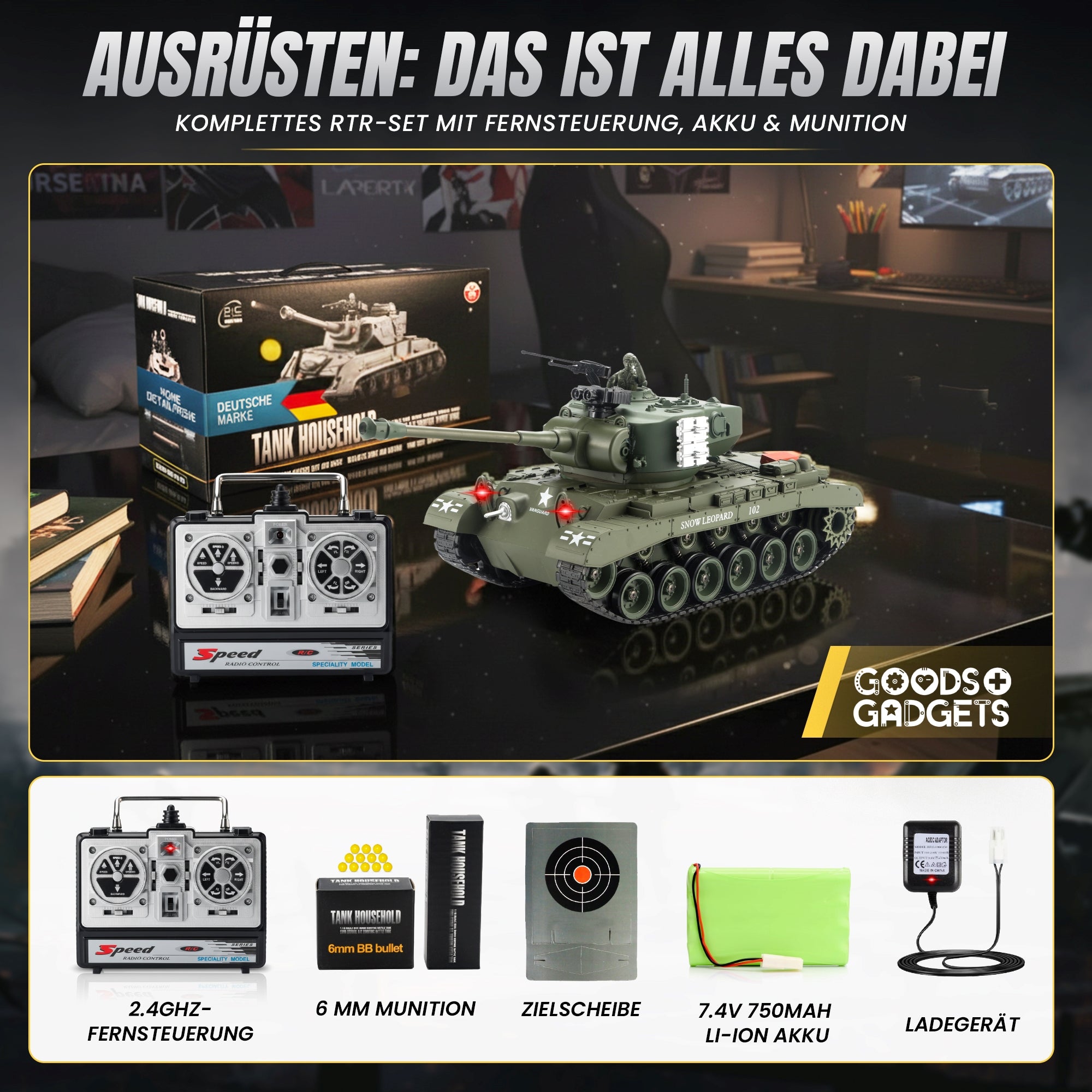 Ferngesteuerter M26 Pershing - 1:16 R/C Modellbau Panzer