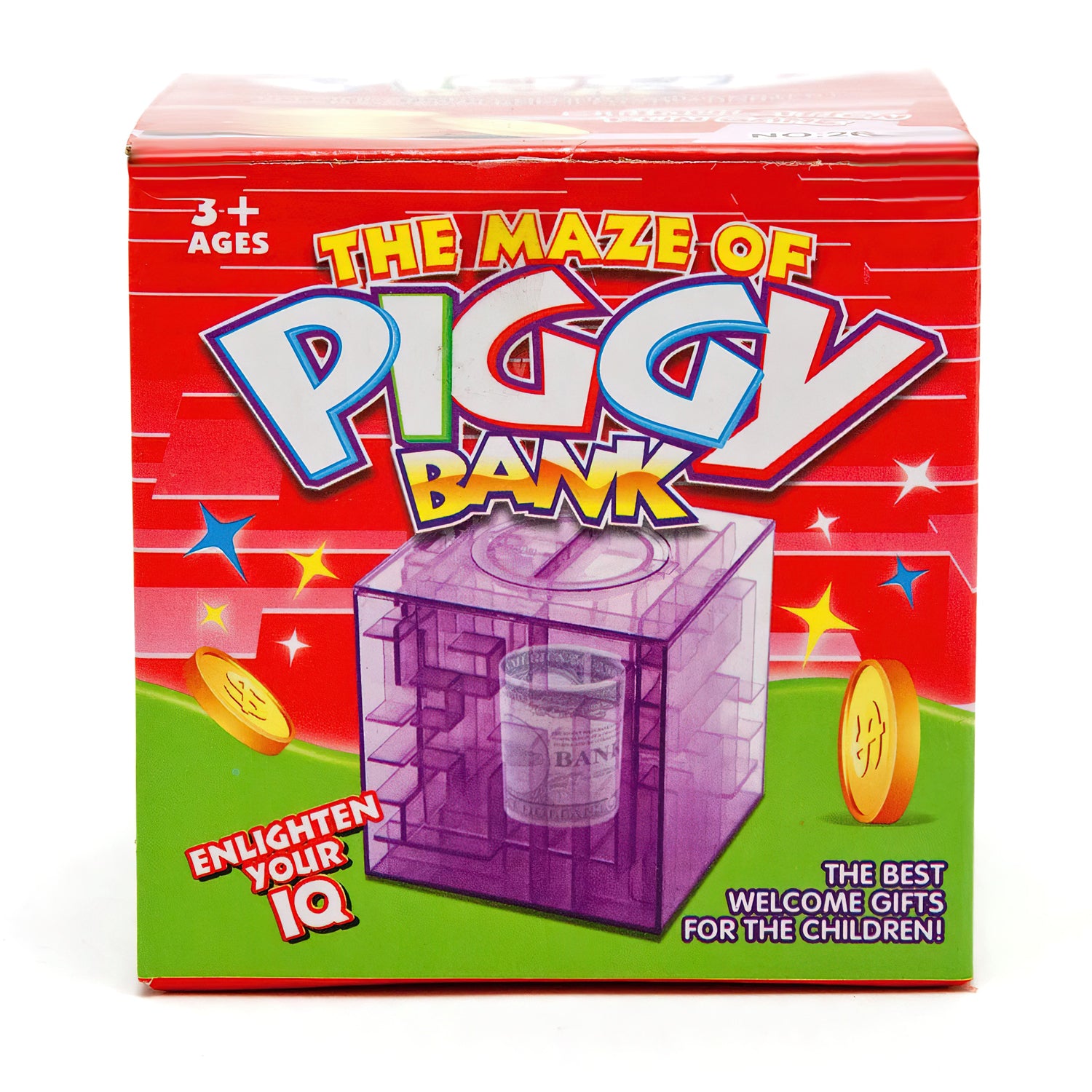 3D Spardose - Sparschwein mit Kugel-Labyrinth