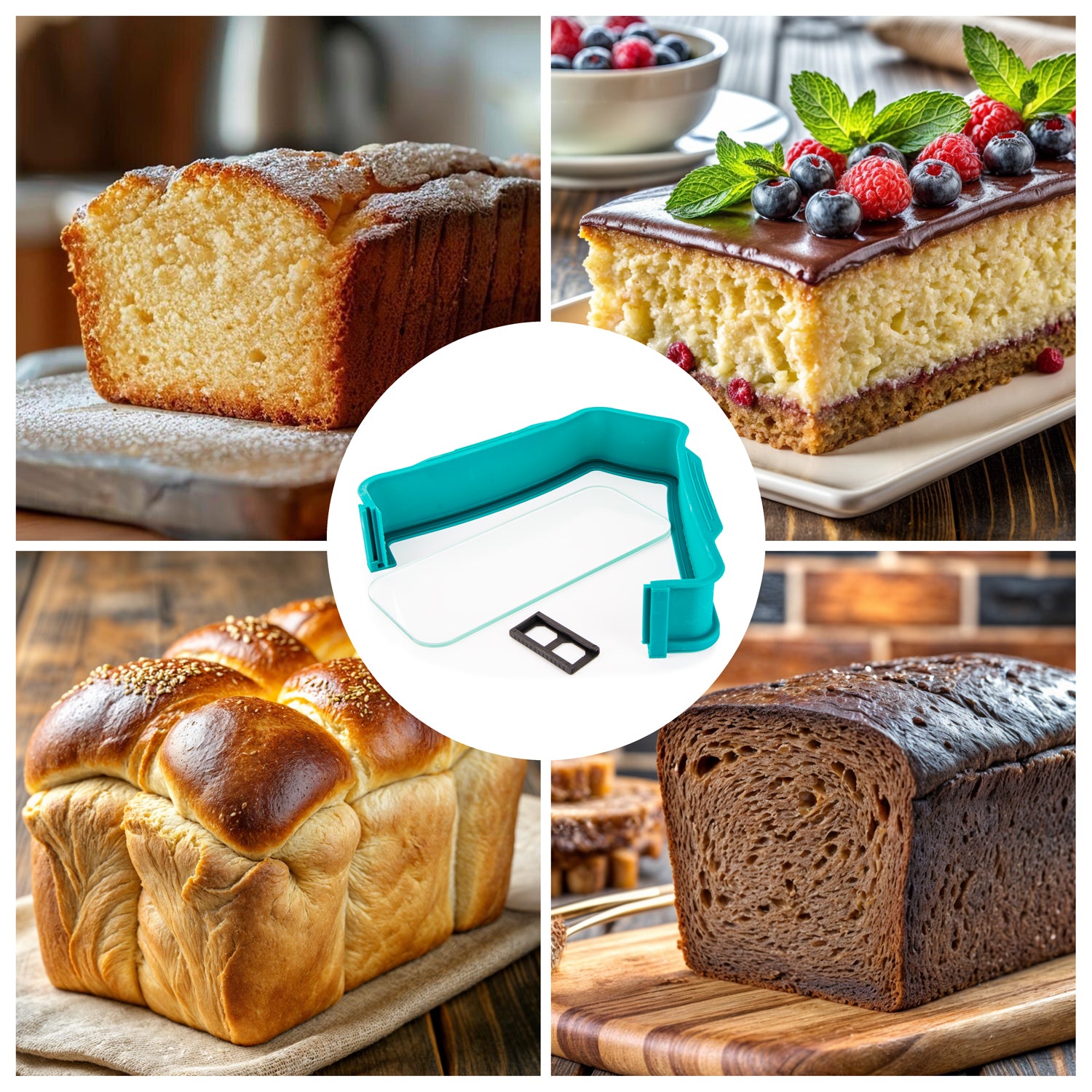 Backform - Silikon Springform 23cm mit Glasboden