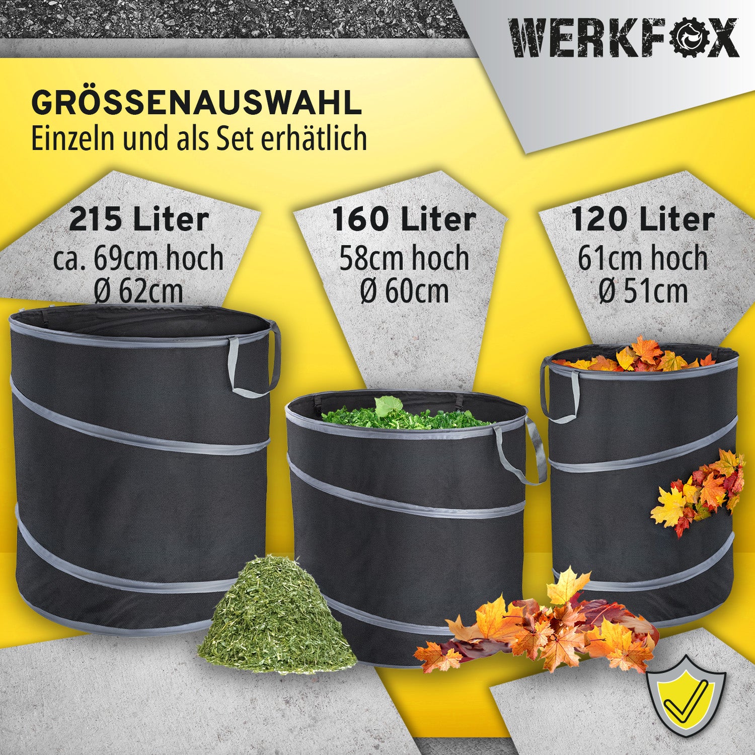 Pop-Up Garten Abfallsack - Laubsack für Grünschnitt