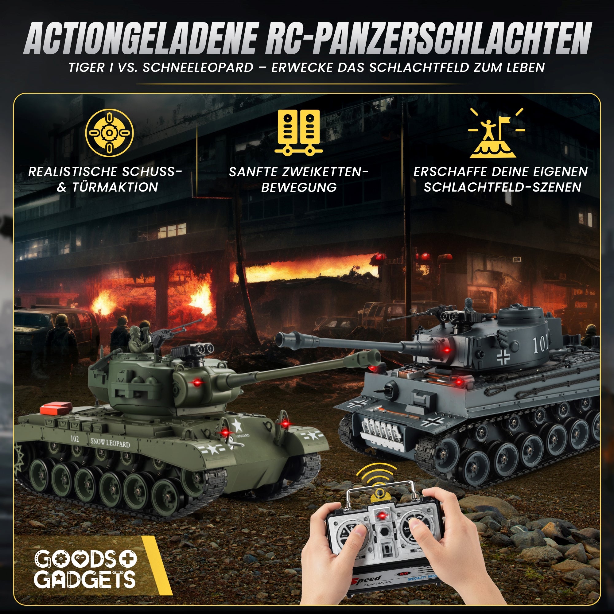 Ferngesteuerter Tiger Panzer - Modellbau R/C Panzer 1:16 Maßstab