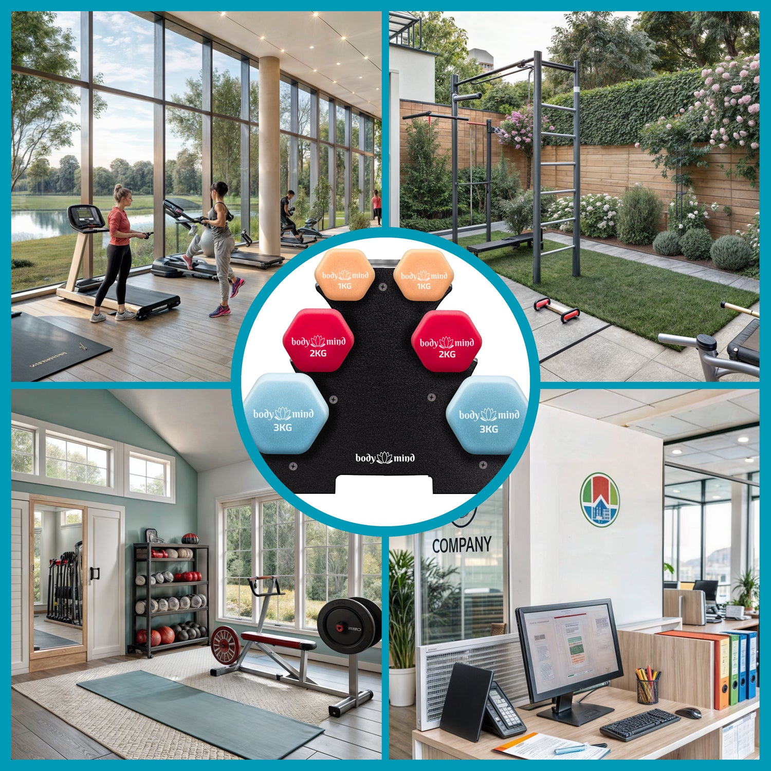 Hantelständer für Kurzhanteln - bis zu 10 Hanteln sicher verstaut