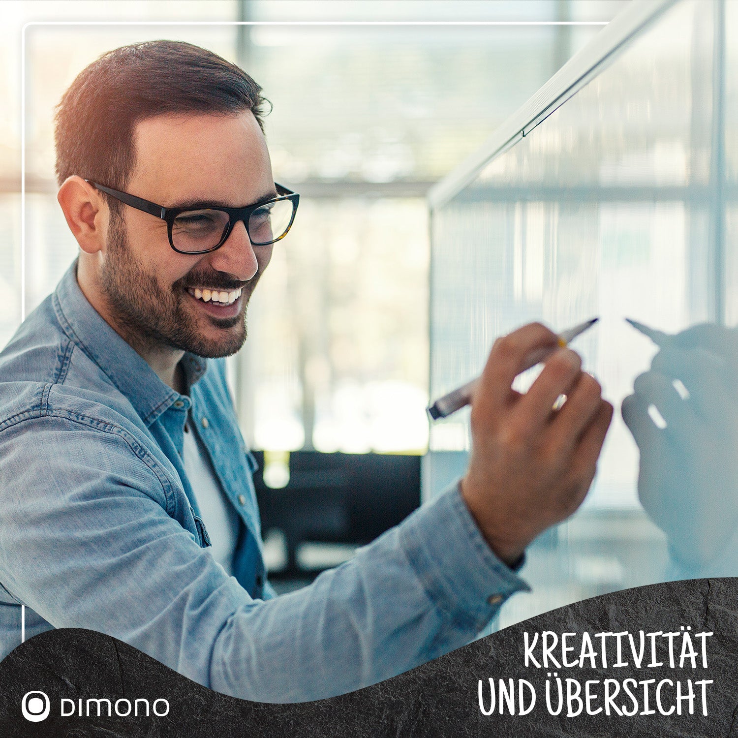 Whiteboard - beschreibbare Magnettafel 90 x 60 Memoboard