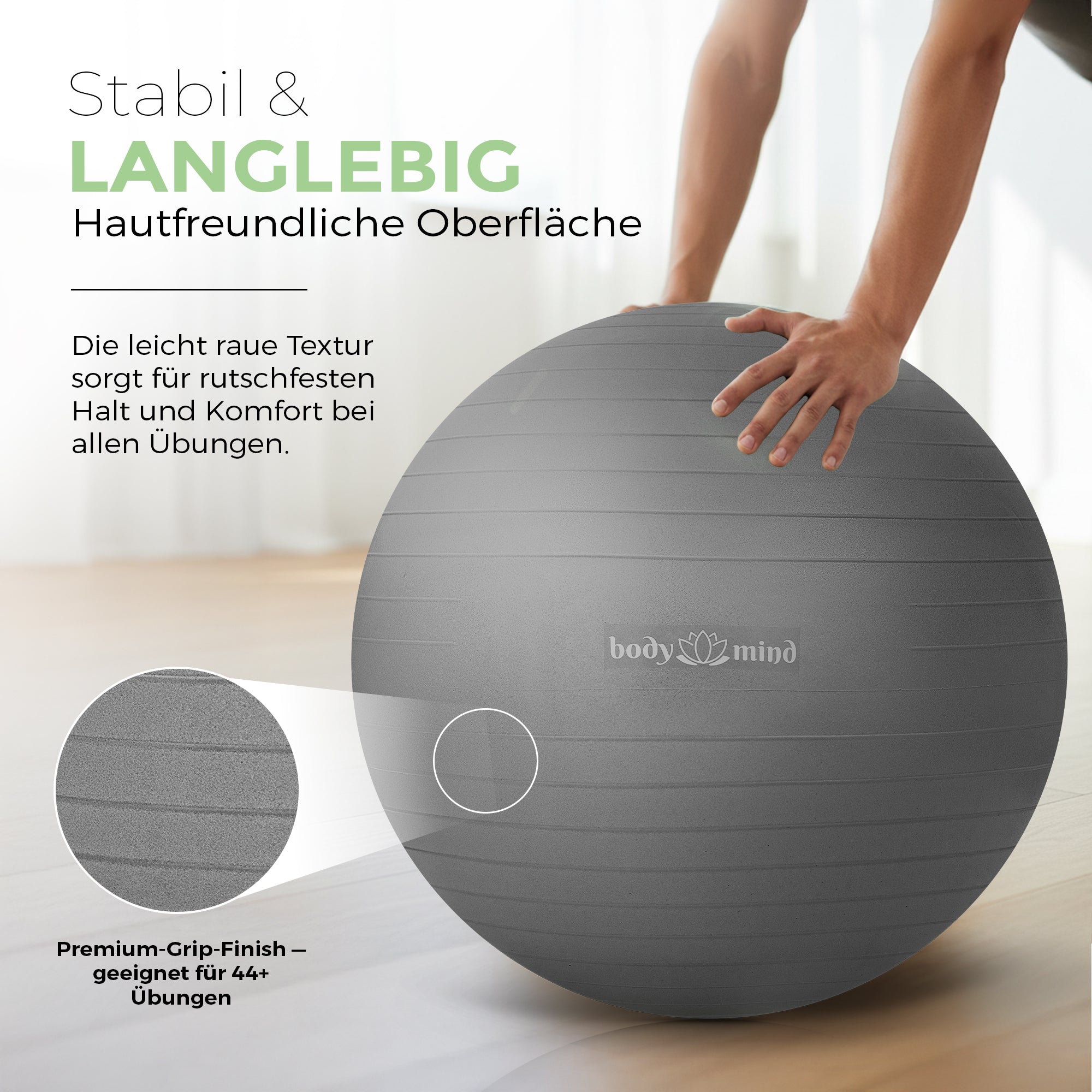 Gymnastikball inkl. Luftpumpe - Anti-Burst Pilates Ball