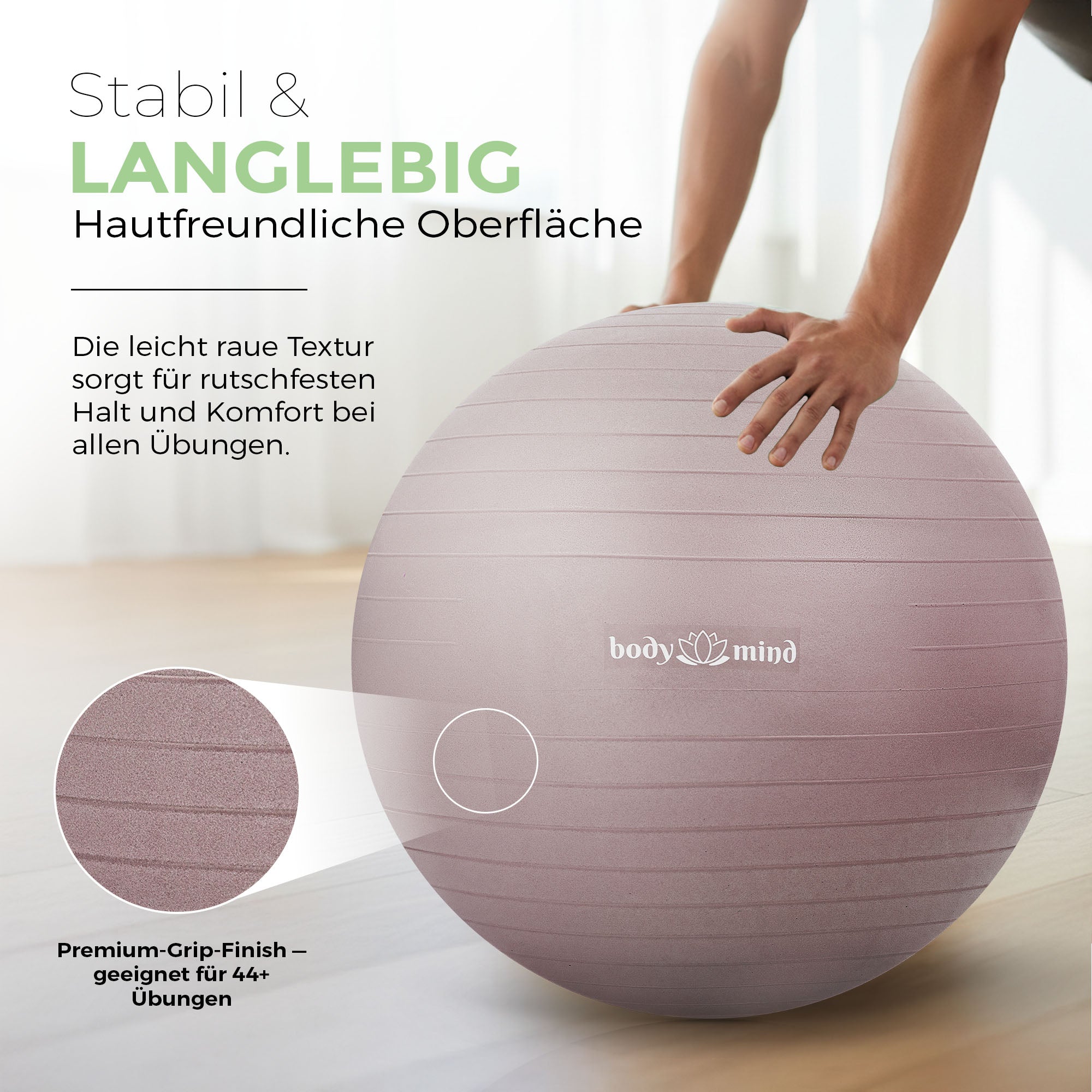Gymnastikball inkl. Luftpumpe - Anti-Burst Pilates Ball