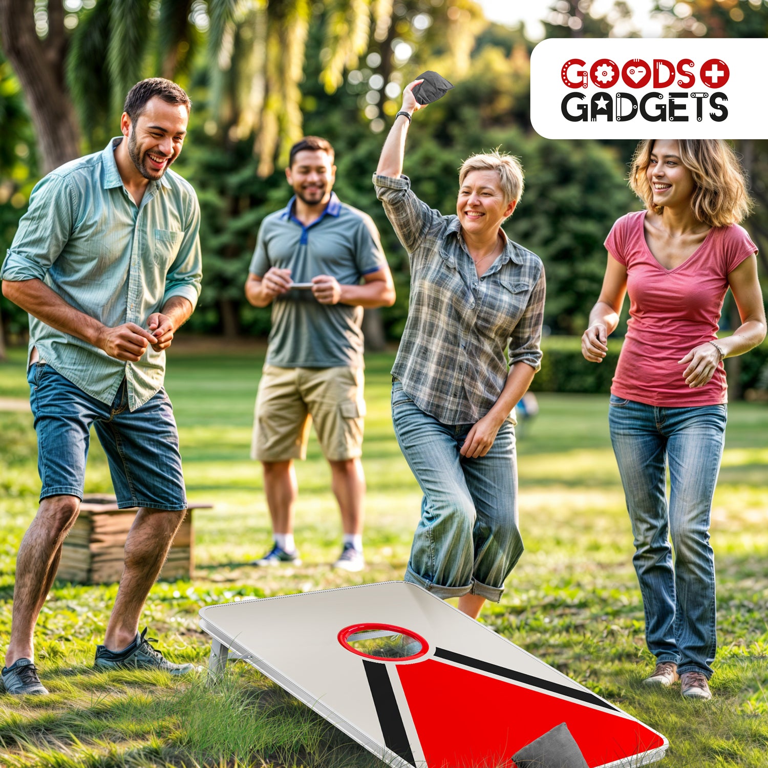 XXL Cornhole-Spiel für Groß und Klein - Outdoor & Indoor Geschicklichkeitsspiel