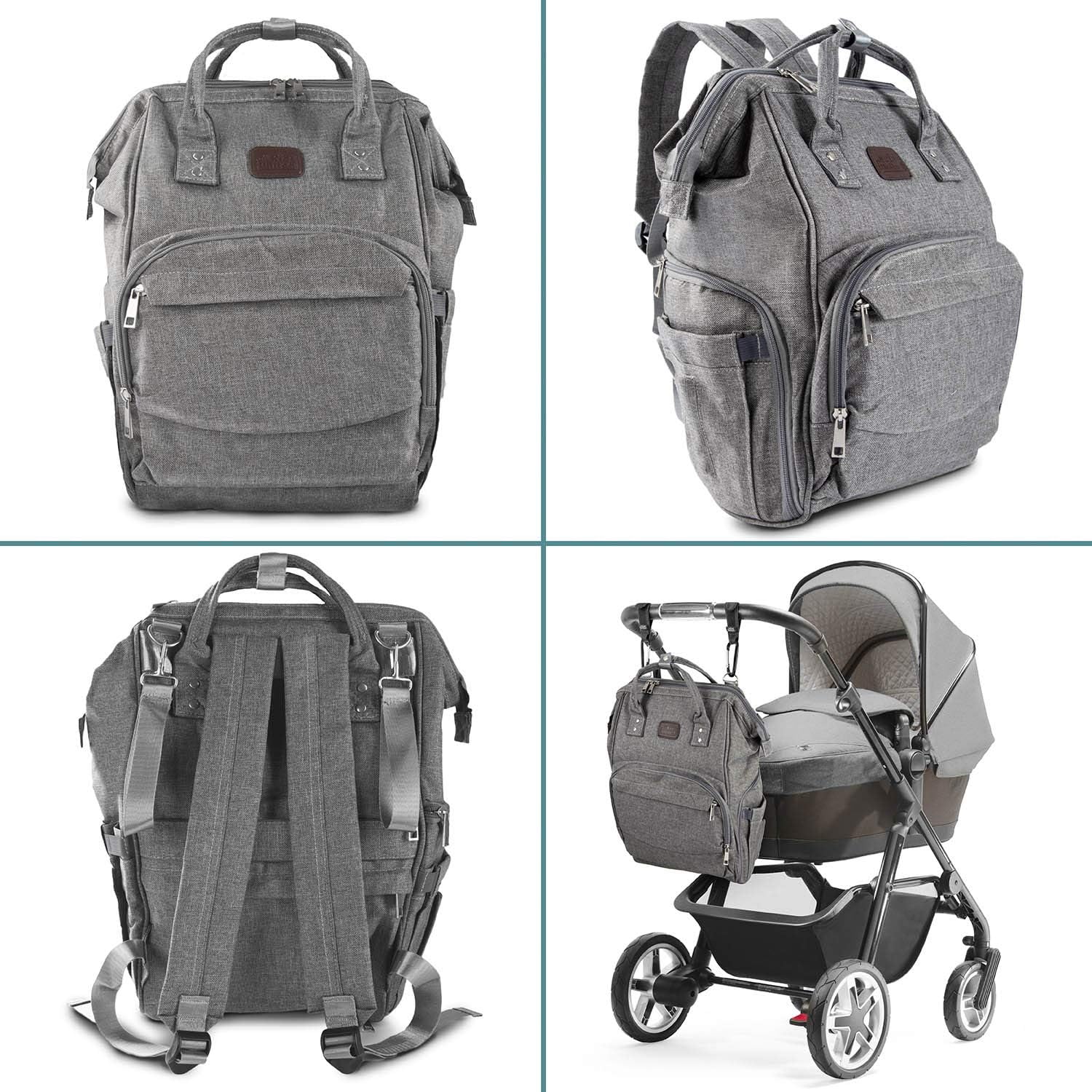 Baby Wickelrucksack Deluxe Set mit Babybett & Wickelauflage