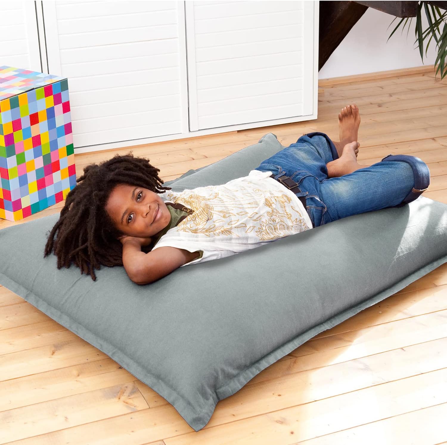 Smoothy Sitzsack Cotton Jr. – Bequemer Kindersitzsack – 140x110 cm