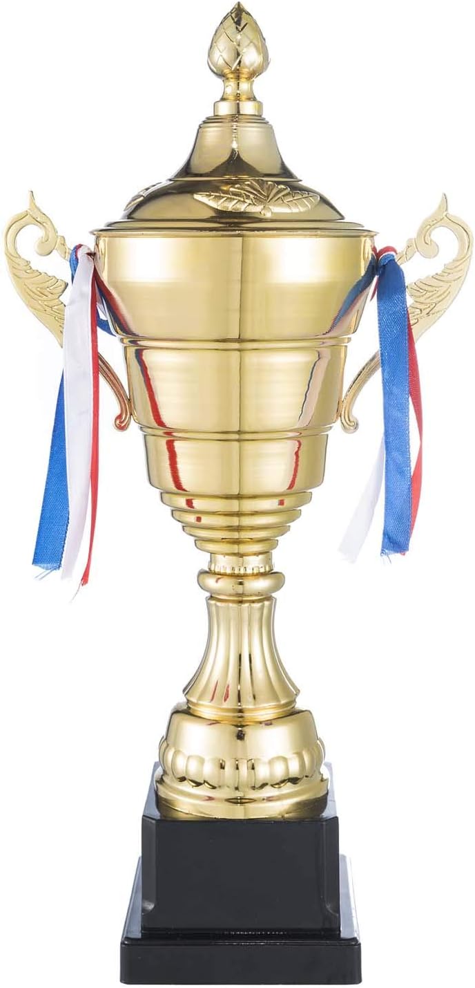 Siegerpokal mit Deckel 36 cm – Goldene Trophäe für Turniere