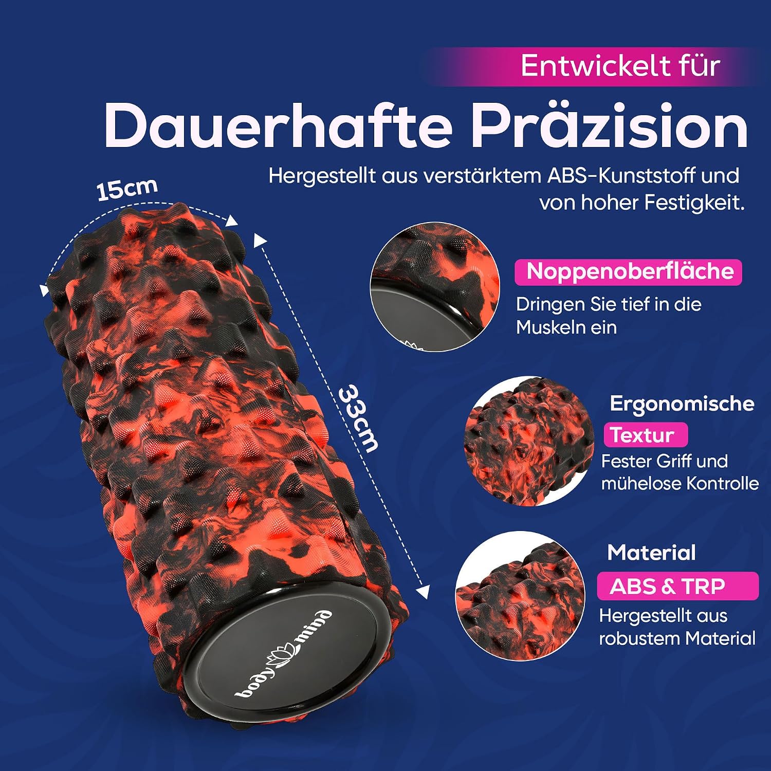 Body & Mind Faszienrolle – Massage-Rolle für Faszientraining