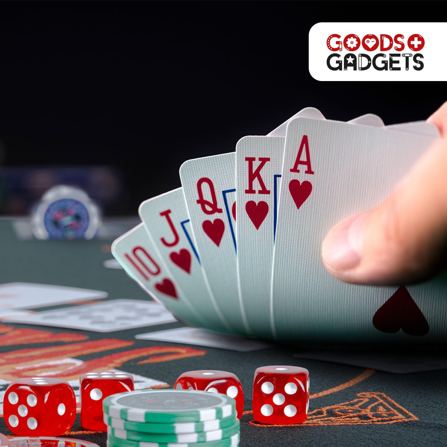 Faltbare Pokertisch-Auflage 120x120 cm - Pokerauflage für 8 Spieler