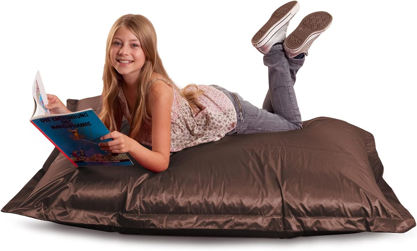 Smoothy Sitzsack Junior Metallic - XXL Sitzkissen für Kinder Bronze