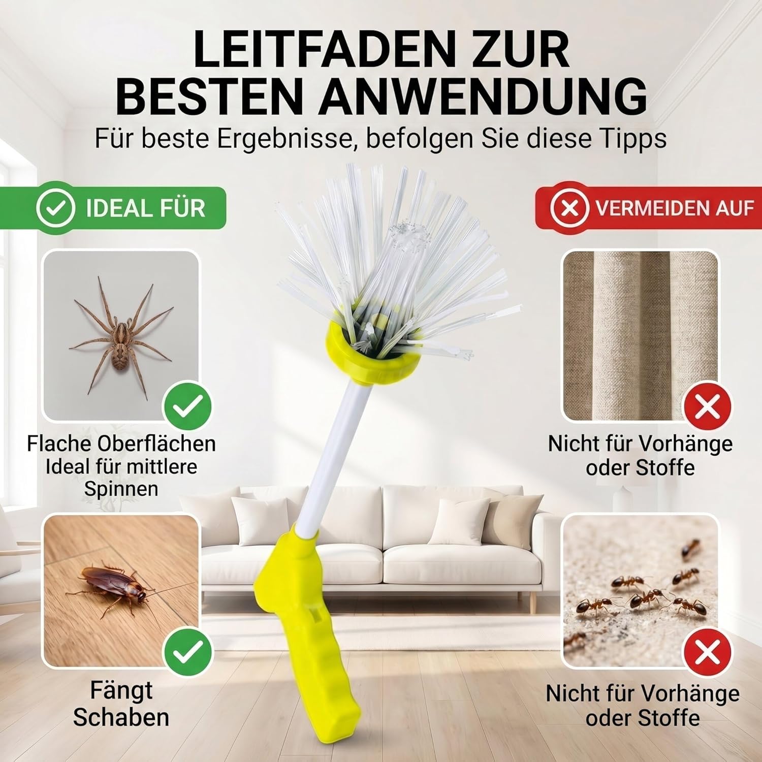 Spinnenfänger 60cm – Tierfreundlicher Insektenfänger für Zuhause