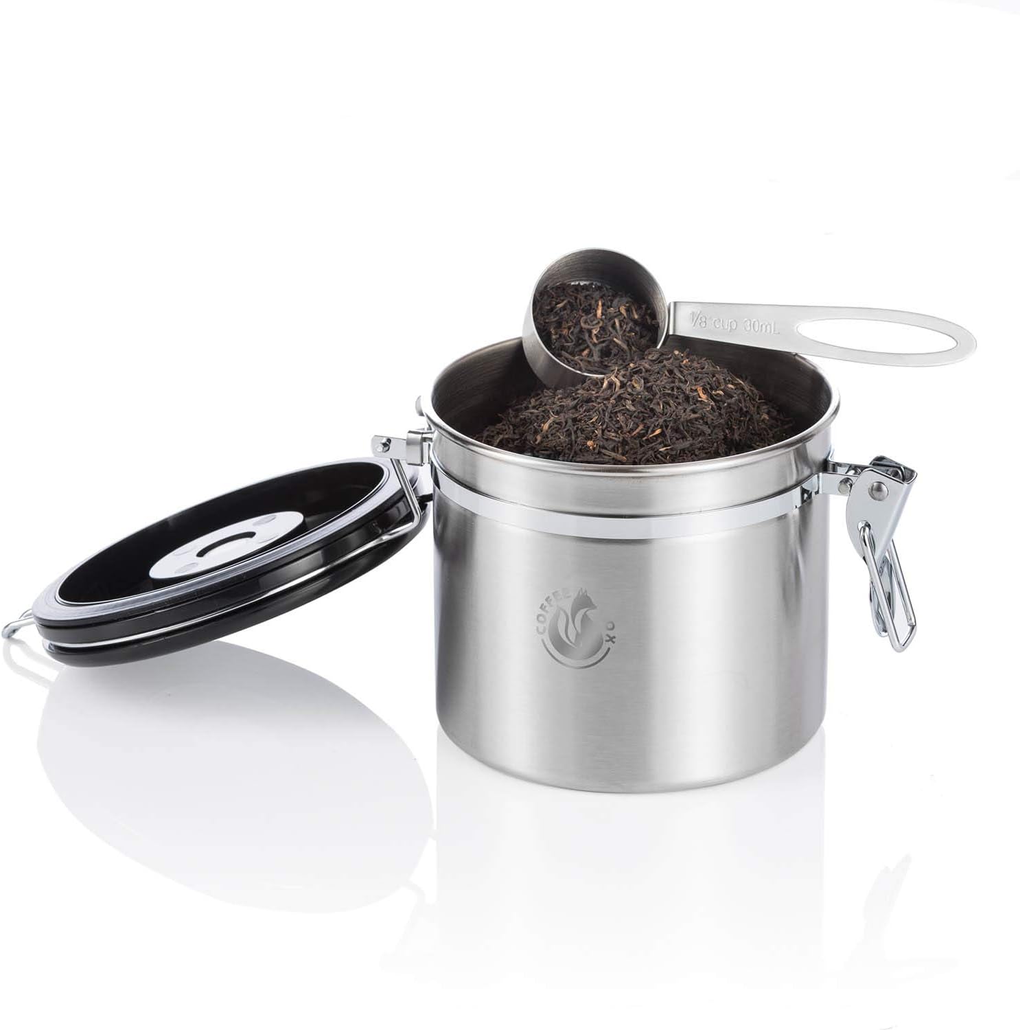 Kaffeedose Edelstahl 900ml - Luftdichter Vakuum-Kaffeebehälter