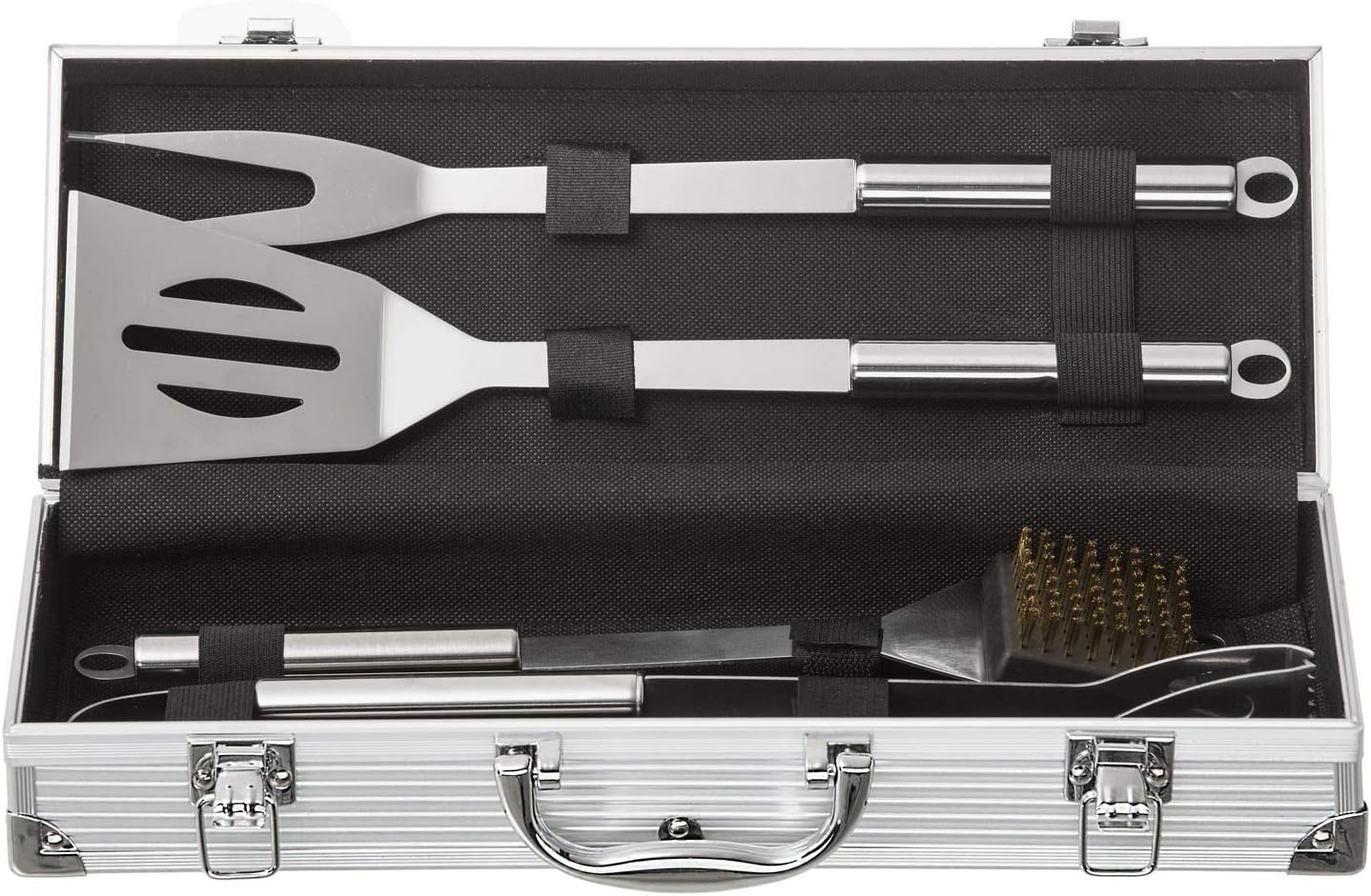 Dimono Grillbesteck-Set 5-teilig im edlen Aluminium-Koffer
