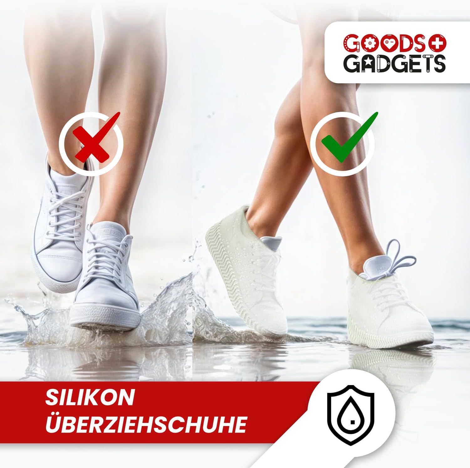 Wasserdichte Silikon-Überschuhe - Rutschfester Regenschutz